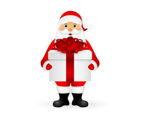 Santa Claus with a gift