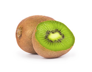 Kiwi fruit close-up isolated on white background