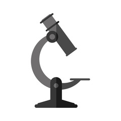 Microscope icon. Science laboratory chemistry and research theme. Isolated design. Vector illustration