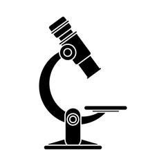 Microscope icon. Science laboratory chemistry and research theme. Isolated design. Vector illustration