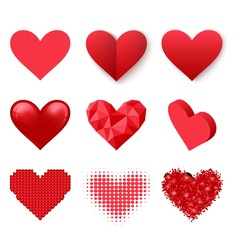 Red heart vector icon