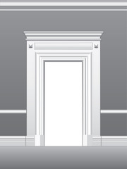 Portal, architectural detail, vector illustration.