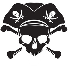 Pirate symbol Jolly Roger skull