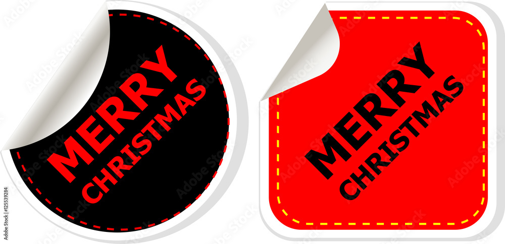 Poster merry christmas web icon. creative concept vector background for web and mobile applications, happy 