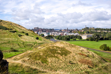 Holyrood park and Edinburgh city, Scotland