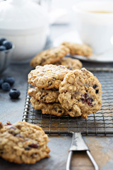 Healthy oatmeal cookies with dried fruits