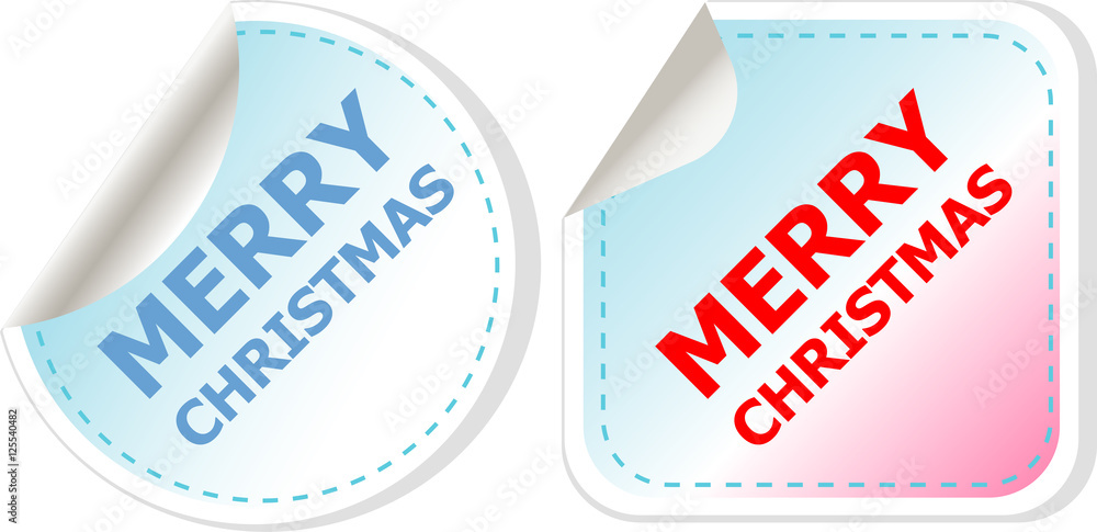 Poster merry christmas web icon. creative concept vector background for web and mobile applications, happy 