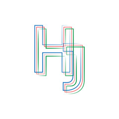 INITIAL ABSTRACT LOGO WITH COLOR