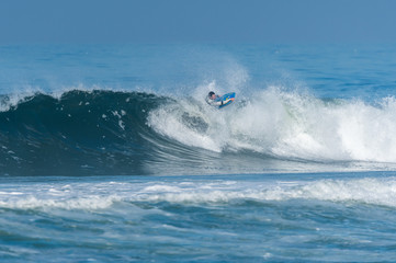 Bodyboarder in action