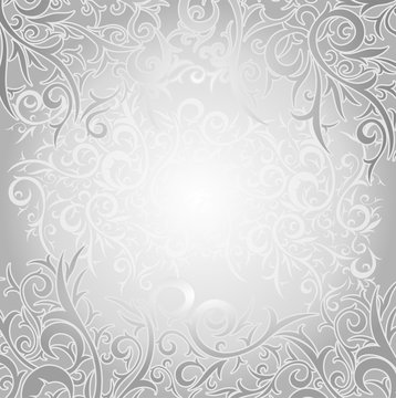 Abstract Silver Swirl Batik