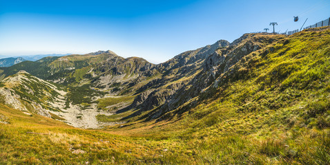 Mountain Landscape. Low Tatras National Park Mountain Ridge with Peaks Chopok and Dumbier.