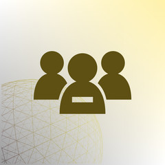 Add new user account flat icon for apps