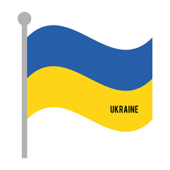 ukranie patriotic flag isolated icon vector illustration design