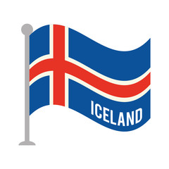 iceland patriotic flag isolated icon vector illustration design