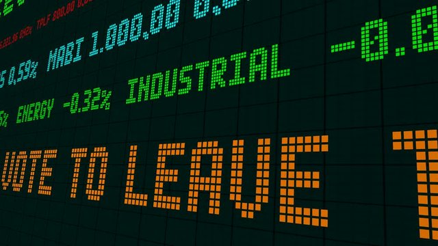 Stock market ticker u.k. vote to leave the european union