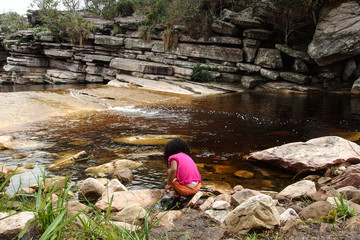 Brazil, Bahia, Mucugenzinho River, Poco do Diablo, Devils Pond
