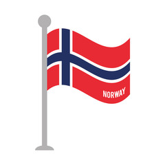 norway patriotic flag isolated icon vector illustration design