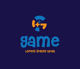 Fototapeta na wymiar Game Logo Design Concept