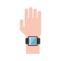 Smart watch icon. Device gadget technology and electronic theme. Isolated design. Vector illustration