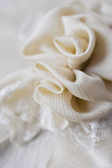 Delicate detail of a wedding dress