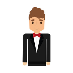 elegant man male isolated icon vector illustration design
