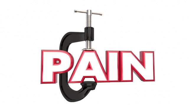Pain Management Suppression Clamp Vice Word 3d Animation