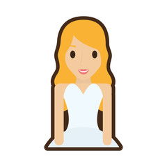 woman female girl isolated icon vector illustration design