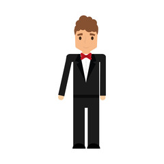 Fototapeta premium elegant man male isolated icon vector illustration design