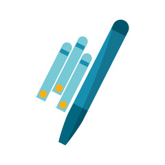 Paper probe icon. Medical and health care theme. Isolated design. Vector illustration