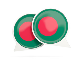 Flag of bangladesh, round chat icon