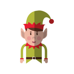 Elf cartoon icon. Christmas season decoration and celebration theme. Isolated design. Vector illustration