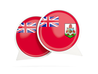 Flag of bermuda, round chat icon