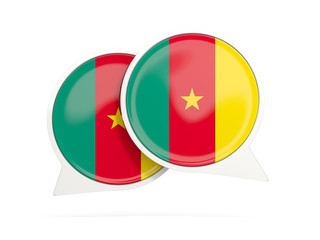 Flag of cameroon, round chat icon