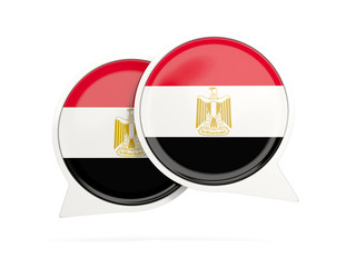 Flag of egypt, round chat icon