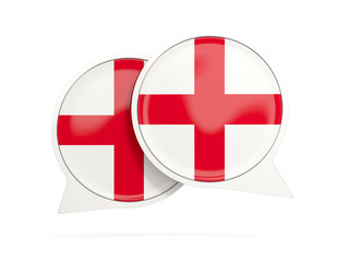 Flag of england, round chat icon