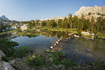 Fototapeta premium Stepping Stones Across Stream
