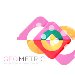 Geometrical minimal abstract background with light effects