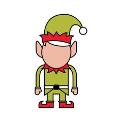 Elf cartoon icon. Christmas season decoration and celebration theme. Isolated design. Vector illustration