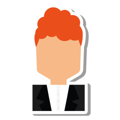 elegant man male isolated icon vector illustration design