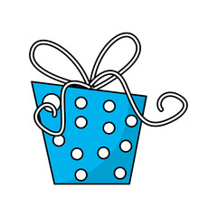 Gift icon. Christmas season decoration and celebration theme. Isolated design. Vector illustration