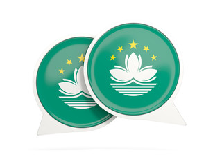 Flag of macao, round chat icon