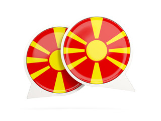 Flag of macedonia, round chat icon