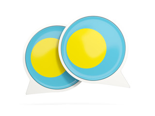 Flag of palau, round chat icon