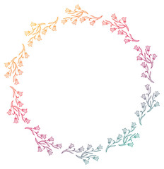 Decorative gradient frame with empty space for text or picture. 