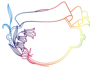 Decorative gradient frame with empty space for text or picture.