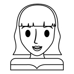 woman female girl isolated icon vector illustration design