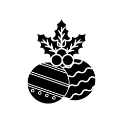 Sphere icon. Christmas season decoration and celebration theme. Isolated design. Vector illustration