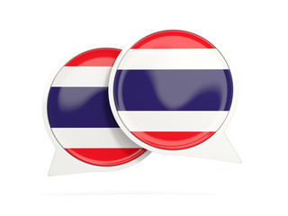 Flag of thailand, round chat icon