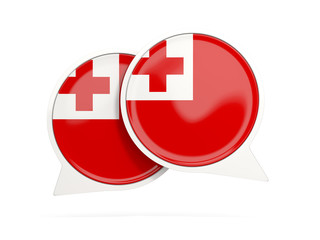 Flag of tonga, round chat icon