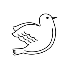dove bird isolated icon vector illustration design